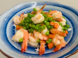 63A Gamberi con piselli