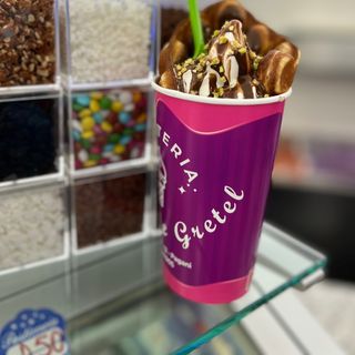 Bubble waffel con gelato