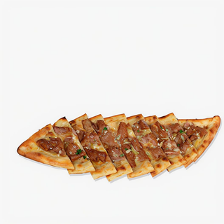 Pide con carne kebab