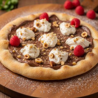 Pizza con Nutella e mascarpone