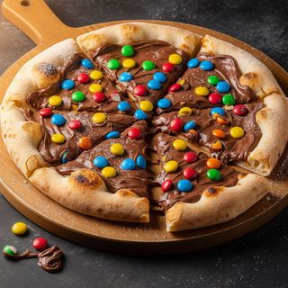 Pizza con Nutella e Smarties