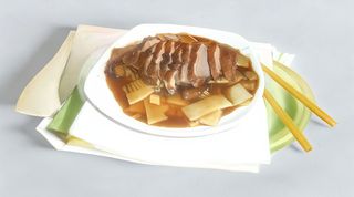 35.Anatra bambù e funghi