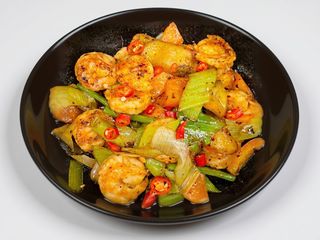 193.gamberi in padella alla Sichuan 