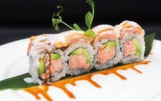 398 California sake flambe roll