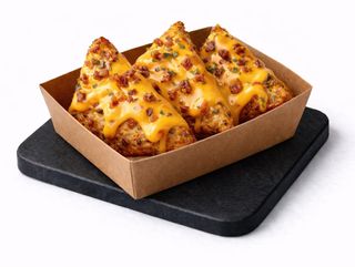 Trinagolo di Rösti con Speck & Cheddar fuso