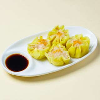 Shaomai di gamberi alla piastra (4 pz) 煎虾烧卖