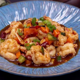 gamberi salsa piccante 宫保虾仁