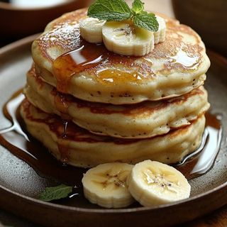 Pancakes banana sciroppo 