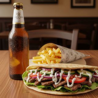 Menù kebap con birra