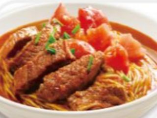 Spaghetti con scamone di bovino番茄牛腩面