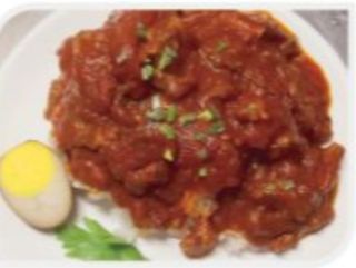 Riso con scamone di bovino 番茄牛腩饭