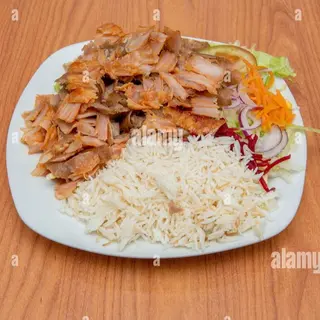 Riso con kebab