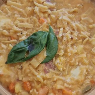 Pasta patate,provola & pancetta