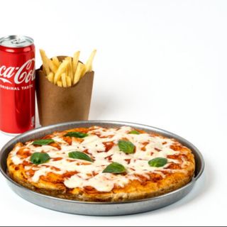 Margherita+suppli+ patatine fritte +coca cola