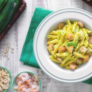 Garganelli Gamberi e Zucchine