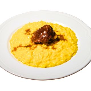 Risotto alla milanese con guancia di vitello