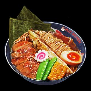 Grilled chicken ramen