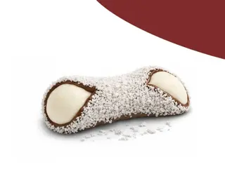 Cannolo big glassato con cioccolato Lindt e cocco rapè