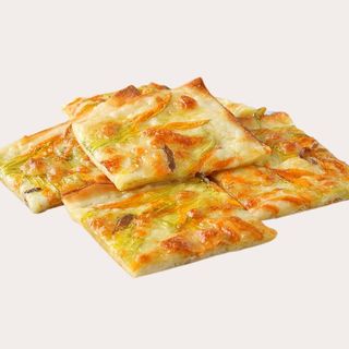 Pizza fiori di zucca e alici al taglio 200gr