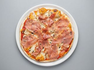 Funghi e prosciutto