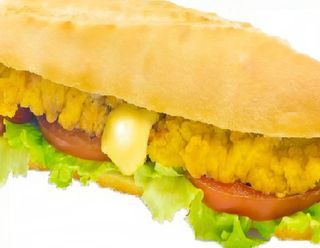 Crispy chicken baguette