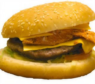 Chicken and beef burger