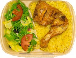 Coscia arrosto con riso