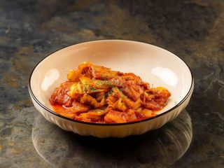 Pancetta con kimchi