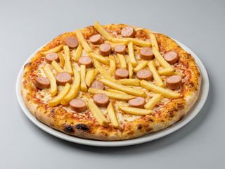 pizza wurstel patatine