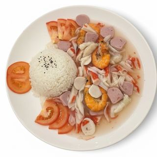 海鲜盖饭 – Riso con frutti di mare