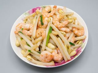 Gamberetti con germogli di soia