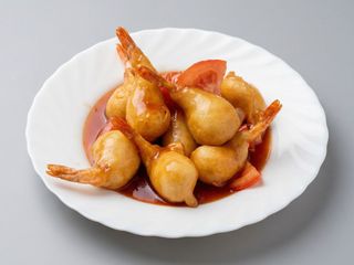 Gamberetti con salsa agrodolce 