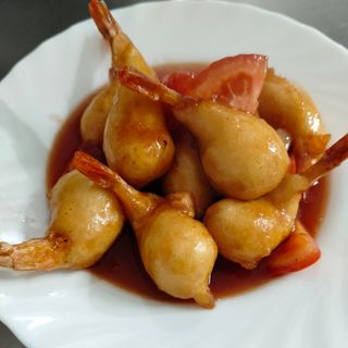 Gamberetti con salsa agrodolce