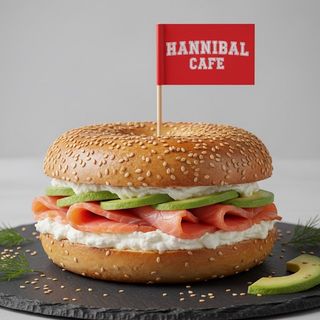 Bagel Salmone Plant based, Lime, Avocado, cream cheese