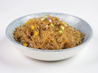 Spaghetti di soia piccanti