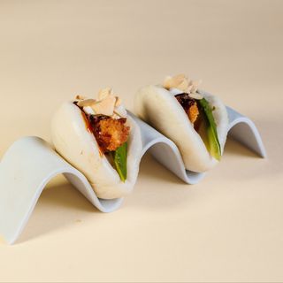 Bao gambero in tempura