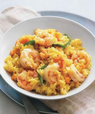 Gamberi con verdure