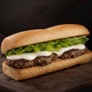 Panino doppio hamburger con formaggio