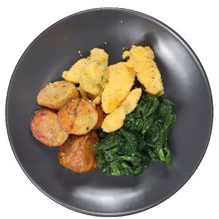 Pollo Gratinato con Patate e Spinaci - 300 g