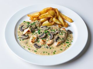 Scaloppine di pollo con funghi