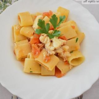 Paccheri con pescatrice