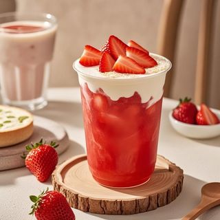 Smoothie fragola con cheese cream