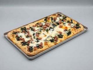 Teglia intera broccoli e salsiccia