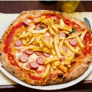 Pizza wurstel e patate