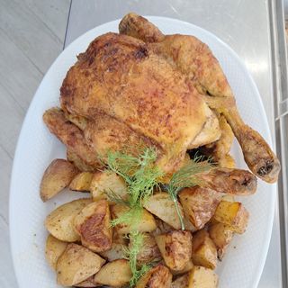 pollo ruspante con contorno a scelta