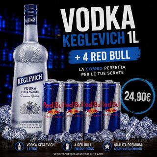 Vodka Redbull combo x4