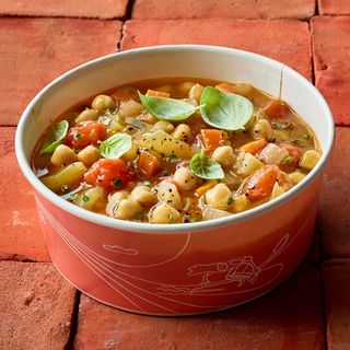 Zuppa di ceci, finocchi e pomodorini