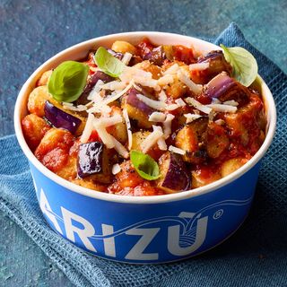 Gnocchetto con crema di melanzane, ricotta salata