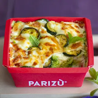 Lasagne alle zucchine, provola affumicata, menta