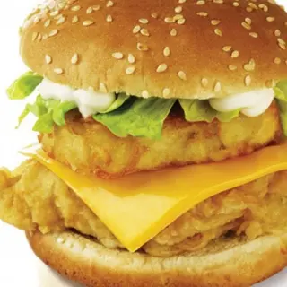 Chicken hash brown burger menù